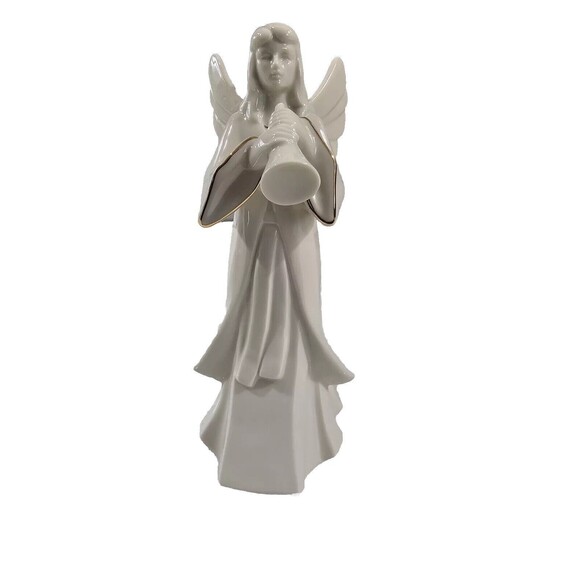 Mikasa Holy Night Nativity 3 Pc Angel Figurines Ivory Gold Trim 10" KT421 READ - Picture 6 of 12